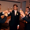 Eric and Groomsmen Toast Champagne